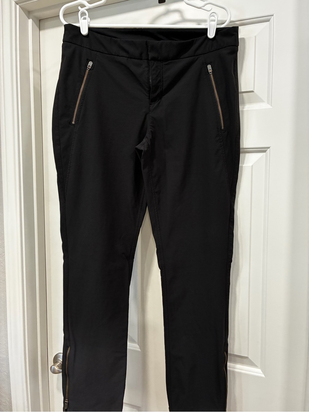 Athleta Black Zip-Detail Performance Joggers
